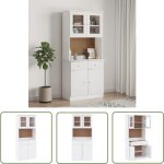 Buffet alta blanc 77x35x165 cm bois massif de pin - buffet design moderne - meuble rangement - armoire ... Buffet alta blanc 77x35x165 cm bois massif de pin - buffet design moderne - meuble rangement - armoire ...