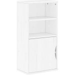 Buffet?bahut?armoire lat�rale odda blanc 40x24x79 cm bois massif pin cfw60413