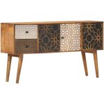 Buffet bahut commode armoire meuble de rangement organisateur cuisine salle de sjour salon avec motif ...