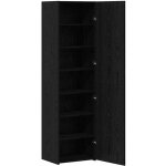 Buffet?bahut?haut armoire ch�ne noir 50 x 42, 5 x 185 cm bois d'ing�nierie cfw67877