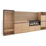 Buffet, bahut, meuble de rangement, 334x145x35 cm, chambre � coucher, pi�ce, chemin�e �lectrique xxl, ...