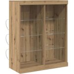 Buffet?bahut?meuble de rangement ch�ne artisanal 41 x 37 x 100 cm bois d'ing�nierie cfw32547
