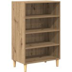Buffet?bahut?meuble de rangement ch�ne artisanal 57 x 35 x 89, 5 cm bois d'ing�nierie cfw64674