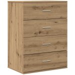 Buffet?bahut?meuble de rangement ch�ne artisanal 60 x 39 x 80 cm bois d'ing�nierie cfw89592