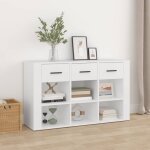 Buffet, bahut, meubles de rangement, commodes blanc 100x30x59, 5 cm bois d'ingnierie wfe117780 design ...