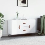 Buffet, bahut, meubles de rangement, commodes blanc brillant 100x36x60 cm bois d'ingnierie wfe775459 ...