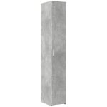 Buffet?bahut?meuble de rangement haut gris b�ton 30x42, 5x185 cm bois d'ing�nierie cfw35846