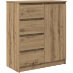 Buffet?bahut?meuble de rangement avec tiroirs ch�ne artisanal 71x35x84 cm bois ing�nierie cfw43434