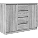 Buffet?bahut?meuble de rangement avec tiroirs sonoma gris 100, 5x35x76cm bois d'ing�nierie cfw83081