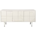 Boite a design - buffet et bahut, buffet motif gomtrique 120 cm beige funk beige en wood