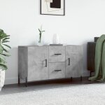 Buffet bas, buffet commode industriel gris béton 100x36x60 cm bois d'ingénierie - qs22741 Buffet bas, buffet commode industriel gris béton 100x36x60 cm bois d'ingénierie - qs22741