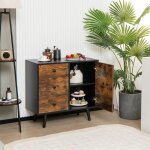 Buffet bas industriel 3 tiroirs placard  porte tagre rglable kit anti renversement inclus meuble ...