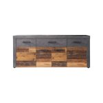 Trendteam - buffet bas indy 4 portes et 1 tiroir - mélaminé bois vieilli et gris mat - l 178 x p 40 x ... Trendteam - buffet bas indy 4 portes et 1 tiroir - mélaminé bois vieilli et gris mat - l 178 x p 40 x ...