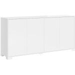 Buffet bas italien 4 portes lumina 172cm - design contemporain et intemporel - blanc brillant