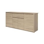 Parisot - buffet bas - panneaux de particules - décor chene dakota - 4 portes + 1 tiroir - betty - l ... Parisot - buffet bas - panneaux de particules - décor chene dakota - 4 portes + 1 tiroir - betty - l ...