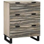 Buffet blanc 60 x 33. 5 x 75 cm bois de manguier massif vidaxl