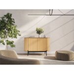 Bobochic - buffet arrondi 2 portes 124 cm amboise couleur ch�ne