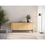 Bobochic - buffet arrondi 4 portes 200 cm amboise couleur ch�ne