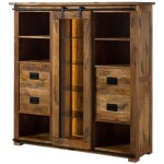 Buffet en bois de manguier / bois de r�cup�ration 142x45x147 naturel laqu� railway lux 121
