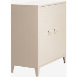 Sklum - buffet casier 2 portes en acier pohpli tapioca beige