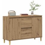Buffet ch�ne artisanal 102x35x70 cm bois d'ing�nierie - vidaxl