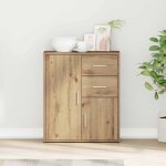 Buffet ch�ne artisanal 60 x 31 x 70 cm bois d'ing�nierie vidaxl
