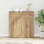 Buffet ch�ne artisanal 79 x 38 x 80 cm bois d'ing�nierie vidaxl
