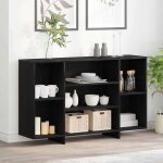 Buffet ch�ne noir 120 x 30 x 75 cm bois d'ing�nierie