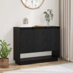 Buffet ch�ne noir 97 x 29 x 75 cm bois d'ing�nierie vidaxl