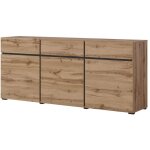 Meublorama - buffet coloris chêne et noir 180cm collection havana. bahut design avec 3 portes et 3 tiroirs. ... Meublorama - buffet coloris chêne et noir 180cm collection havana. bahut design avec 3 portes et 3 tiroirs. ...
