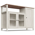 Buffet de cuisine, avec 3 portes, meuble pour salle � manger, salon, style rustique, 110 x 33 x 75 cm, ...