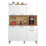 Beaux meubles pas chers - buffet de cuisine 6 portes 1 tiroir chêne et blanc l 121. 5 h 176 p 36. 3 cm ... Beaux meubles pas chers - buffet de cuisine 6 portes 1 tiroir chêne et blanc l 121. 5 h 176 p 36. 3 cm ...