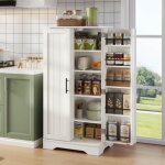 Buffet cuisine, armoire de cuisine, vaisselier, 5 niveaux, avec portes et tagres rglables, 60 x 40 ...