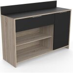 Demeyere mike buffet de cuisine brun et noir 123 cm