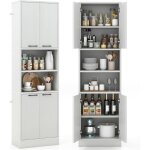 Costway - buffet cuisine haut 190 cm, meuble de cuisine rangement, 2 placard rangement, 2 doubles portes, ... Costway - buffet cuisine haut 190 cm, meuble de cuisine rangement, 2 placard rangement, 2 doubles portes, ...