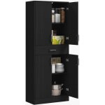 Buffet de cuisine - homcom - 2 tagres rglables, 4 portes, 2 placards et 1 tiroir central - hauteur ...
