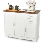 Buffet cuisine meuble bas 100 x 40 x 78 cm grand espace rangement �pur� moderne en mdf blanc