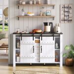 Buffet de cuisine multifonctionne 120x40x80, buffet salle a manger avec 3tiroirs et 2 portes coulissantes, ...