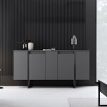 Concept - usine - boras - buffet design noir 4 portes