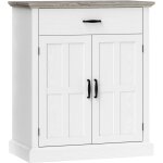 Homcom - buffet lment bas style classique chic - 2 portes, tagre, tiroir - dim. 75 x 40 x 91 cm - ...