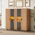 Buffet et enfilade 140x35x113cm noir 4 portes meuble rangement salon avec cloisons réglables design moderne ... Buffet et enfilade 140x35x113cm noir 4 portes meuble rangement salon avec cloisons réglables design moderne ...