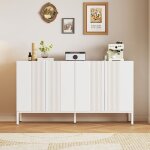 Buffet et enfilade moderne 4 portes sans poignée, design épuré et fonctionnel, rangement spacieux pour ... Buffet et enfilade moderne 4 portes sans poignée, design épuré et fonctionnel, rangement spacieux pour ...