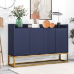 Buffet enfilade moderne minimaliste bleu marine - 4 portes sans poignées - meuble salon / salle à manger ... Buffet enfilade moderne minimaliste bleu marine - 4 portes sans poignées - meuble salon / salle à manger ...