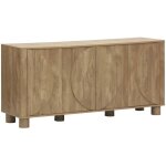 Buffet d�cor bois de manguier 4 portes 155cm pondi