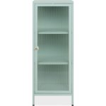 Homifab - buffet haut 1 porte vitr�e vert menthe - mick
