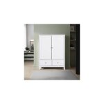 M&s - buffet haut 2 portes 2 tiroirs 106, 8x45x140 cm en pin blanc - chilom