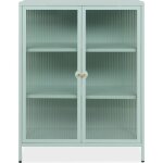 Homifab - buffet haut 2 portes vitres vert menthe - mick