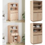 Vidaxl - buffet haut 60x40x116, 5 cm bois massif de pin - buffet design rustique - meuble rangement cuisine ... Vidaxl - buffet haut 60x40x116, 5 cm bois massif de pin - buffet design rustique - meuble rangement cuisine ...