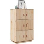 Maisonchic - buffet haut, bahut, armoire de rangement 67x40x108, 5 cm bois massif de pin fr911247 design ... Maisonchic - buffet haut, bahut, armoire de rangement 67x40x108, 5 cm bois massif de pin fr911247 design ...
