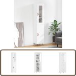 Vidaxl - buffet haut blanc 34, 5x34x180 cm bois d'ingnierie - buffet design moderne - meuble rangement ...